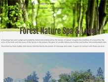 Tablet Screenshot of forestnaturespa.com